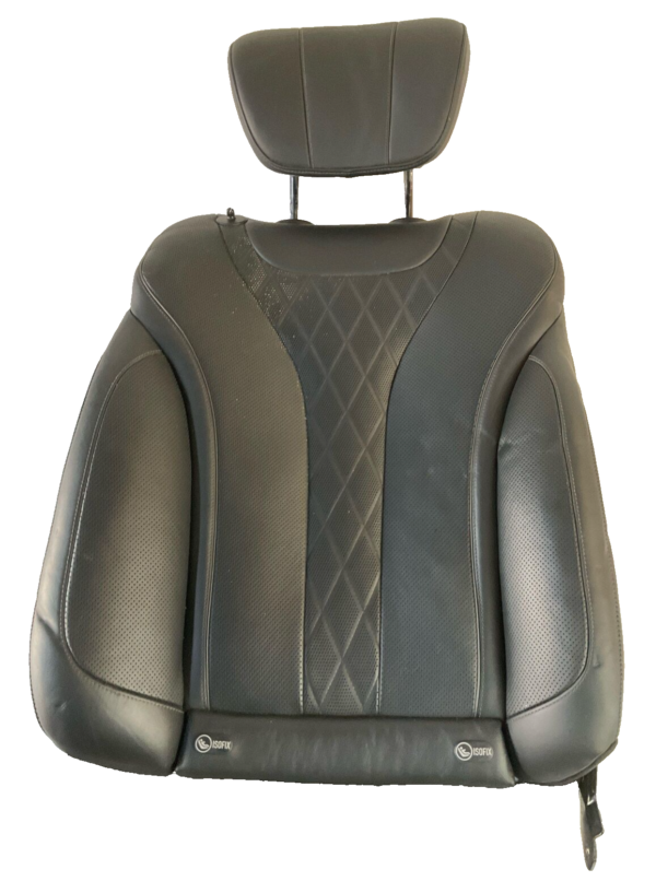 2014-2017 Mercedes S Class Right Rear Passenger Back Rest w/ Head Rest OEM Black - Image 2