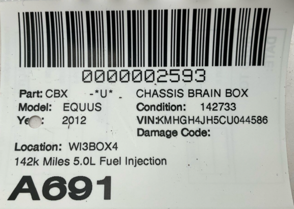 2012-2016 HYUNDAI EQUUS 5.0l Fuel Injection Control Module OEM 391753F000 - Image 4
