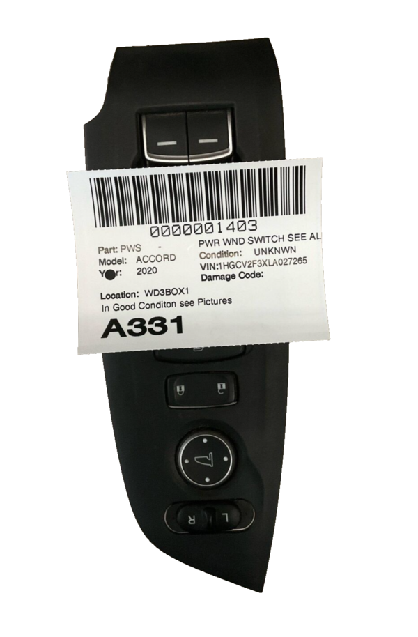 20 HONDA ACCORD Power Window Switch See Also DSF OEM M64590 - Image 9