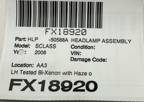 2007-2009 MERCEDES S-CLASS Headlamp Assembly Left Driver Side Xenon Tested OEM - Image 2