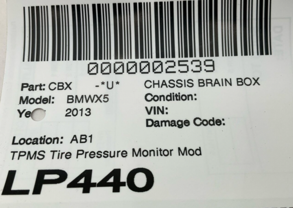 2008-2013 BMW X5 Chassis Brain Box TPMS Tire Pressure Monitor Module 678280001 - Image 5