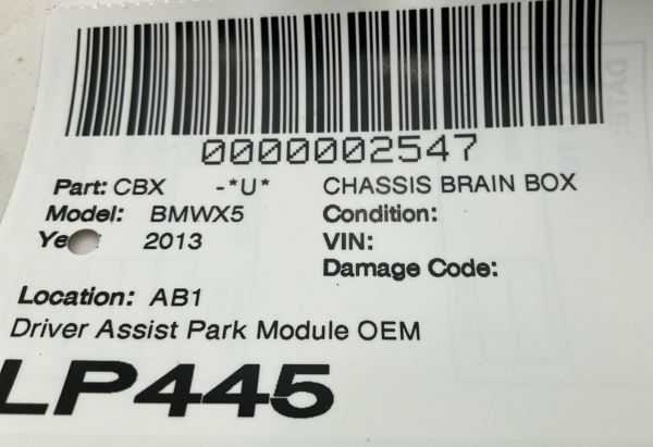 2008-2013 BMW X5 Chassis Brain Box Driver Assist Park Module OEM 66219145158 - Image 5