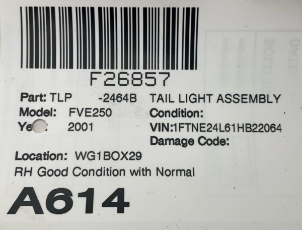 1992-2004 FORD VAN E250 Tail Light Assembly Right Passenger Side OEM - Image 4