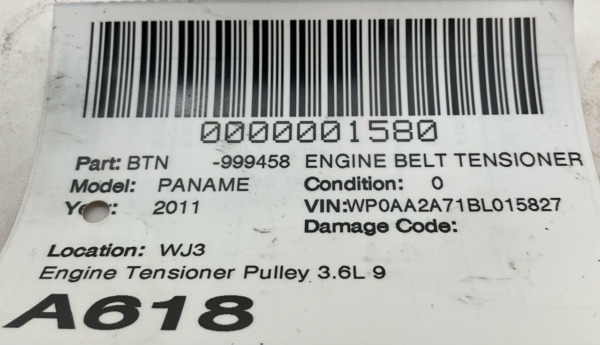 2010-2016 PORSCHE PANAMERA Engine Belt Tensioner Pulley 3.6l 94810236123 - Image 5
