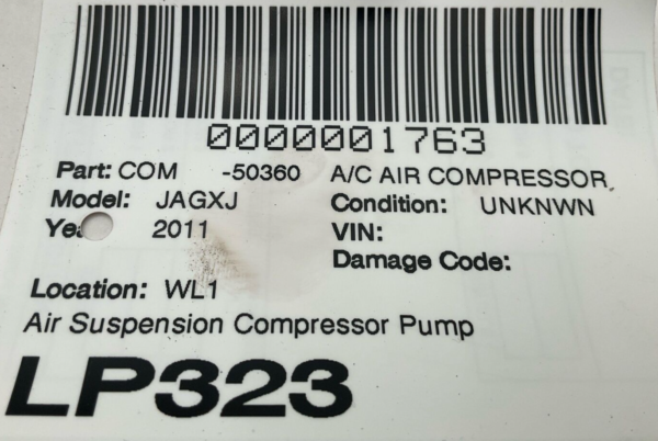 2010-2015 JAGUAR XJ AC Air Compressor Air Suspension Compressor Pump OEM - Image 2