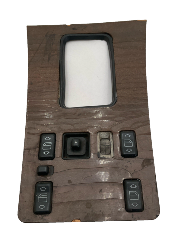 186-1991 MERCEDES 420 Front Console Floor Shifter Bezel with Window Switches OEM