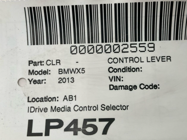 2008-2013 BMW X5 Control Lever Idrive Media Control Selector Knob OEM 912534902 - Image 6